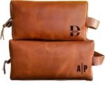 Personalized Leather Toiletry Bag