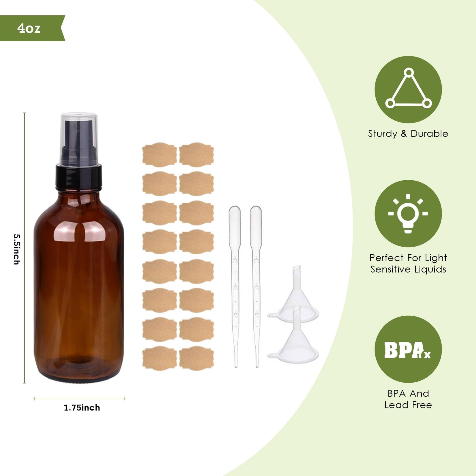 61Vs8bquieL.jpg 24 Amber Glass Spray Bottles Set - Image 2