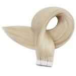 Full Shine Platinum Blonde Hair Extensions - Image 9