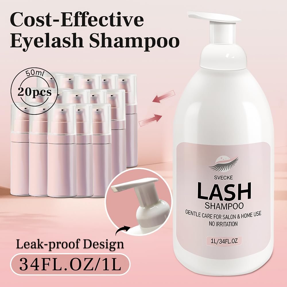 61lIdbCCvL.jpg SVECKE Eyelash Shampoo 1L - Image 5