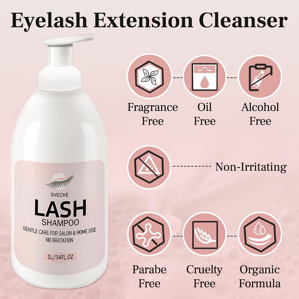 61ok6jC08ZL.jpg SVECKE Eyelash Shampoo 1L - Image 3