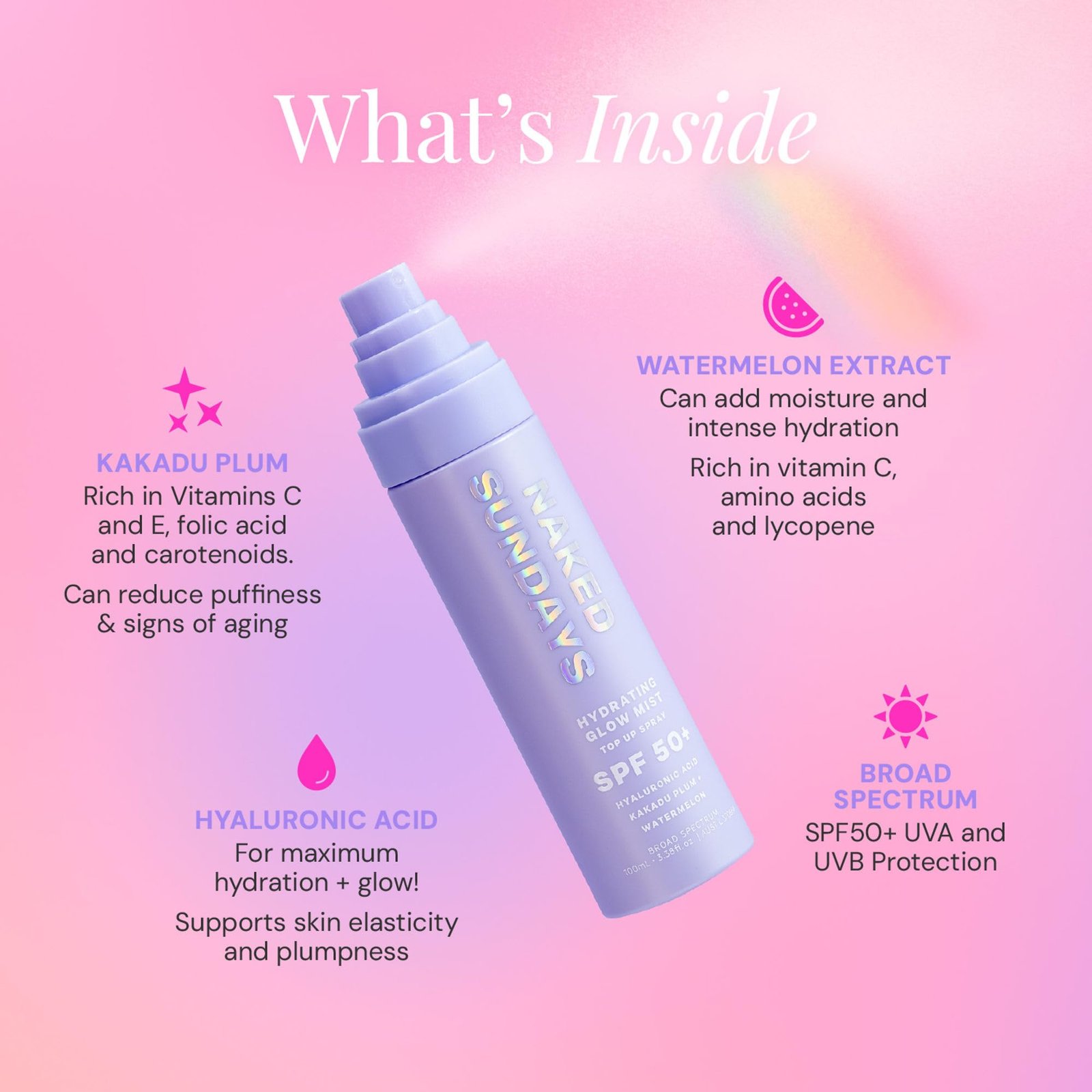 713pJ7gHkdL.jpg Naked Sundays SPF 50 Face Mist - Image 4