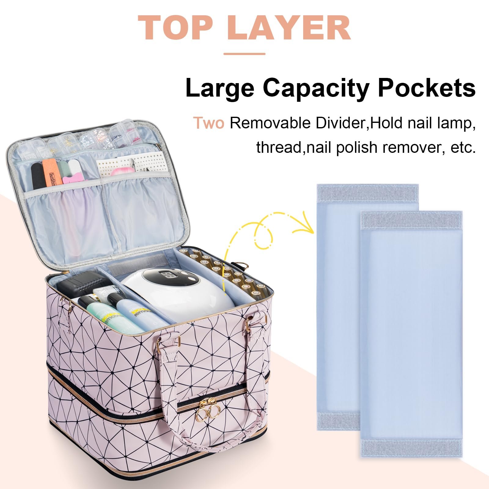 7161hNqhAeL.jpg Uross Nail Polish Organizer Bag - Image 3