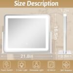 HNV Large Lighted Makeup Mirror - Image 3