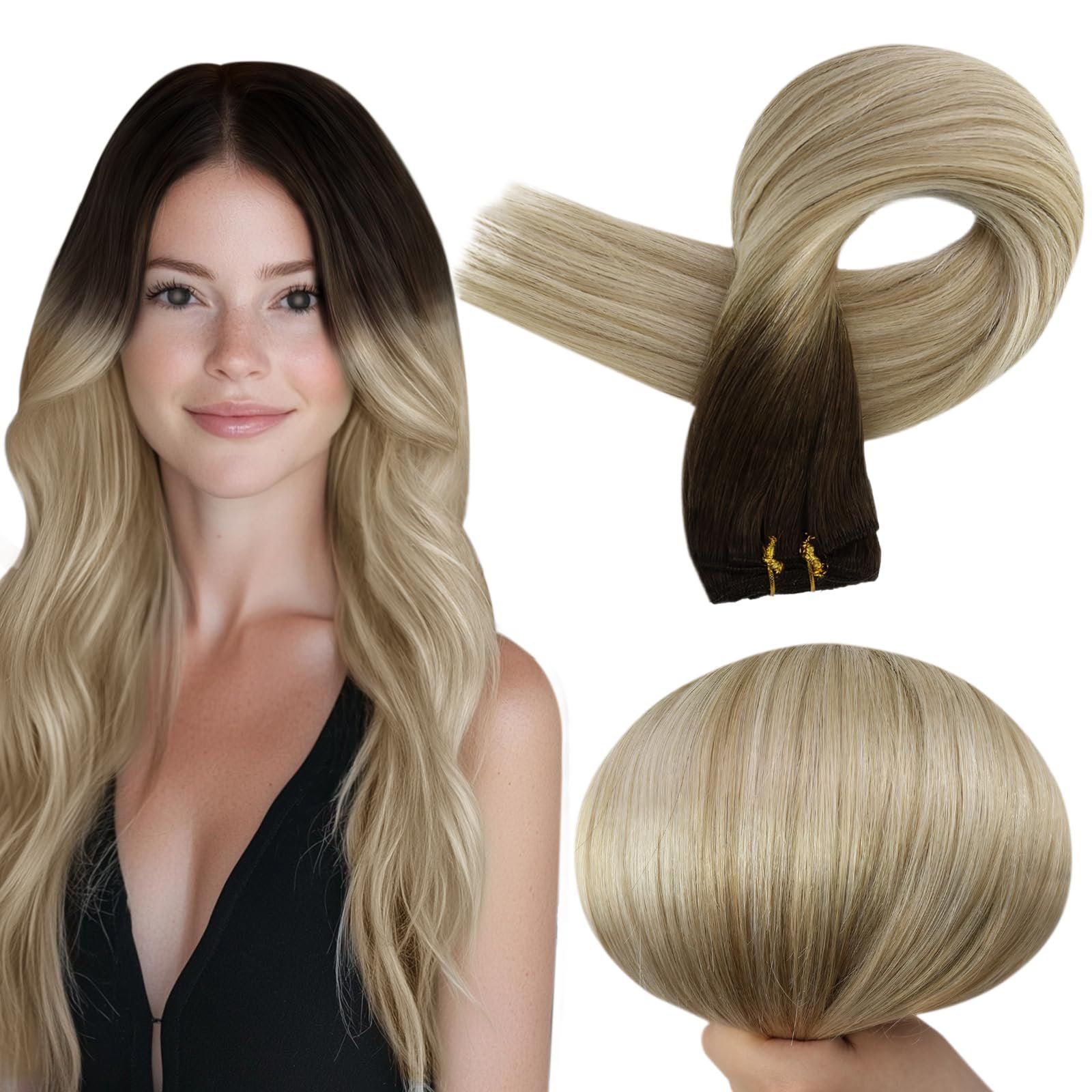 71EhCxgWFYL.jpg Full Shine Remy Weft Hair Extensions - Image 1