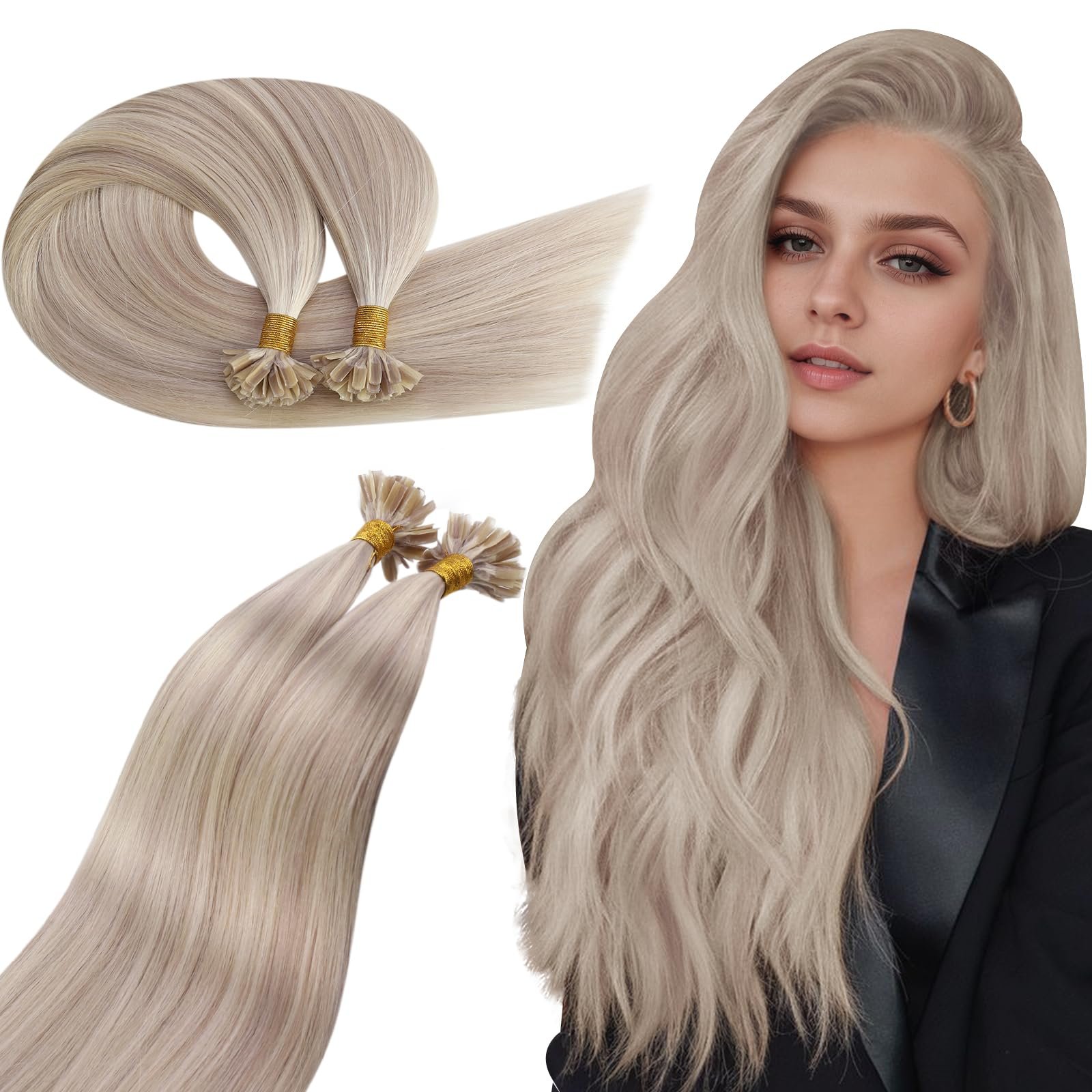 71Lf4hguXhL.jpg Ugeat Utips Human Hair Extensions - Image 1