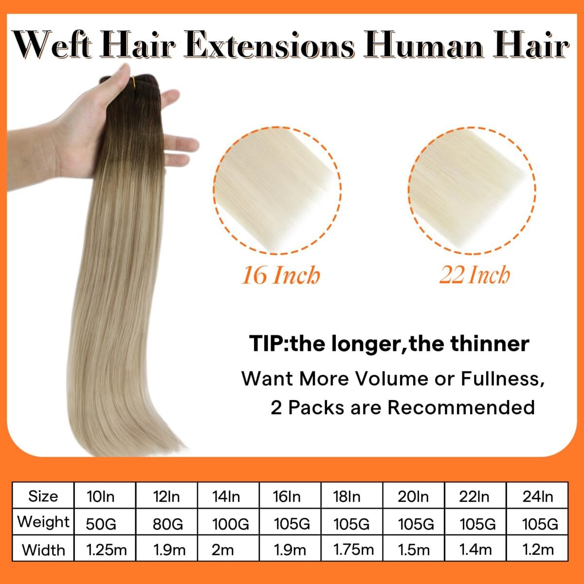 Full Shine Remy Weft Hair Extensions - Image 3