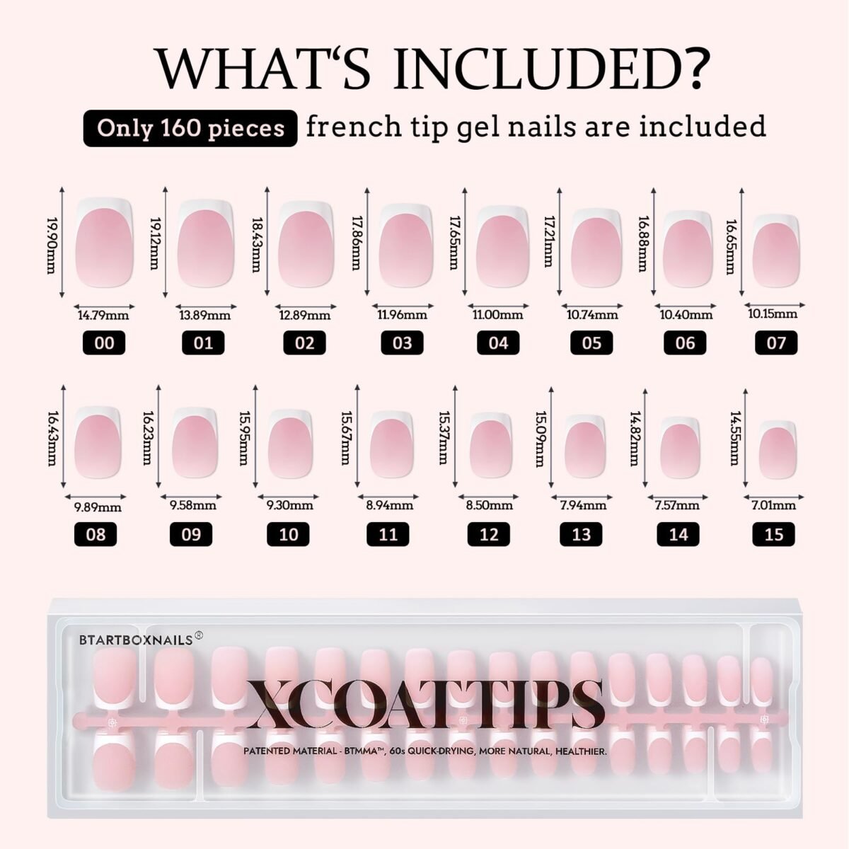 BTArtboxnails French Tip Press On Nails - Image 6