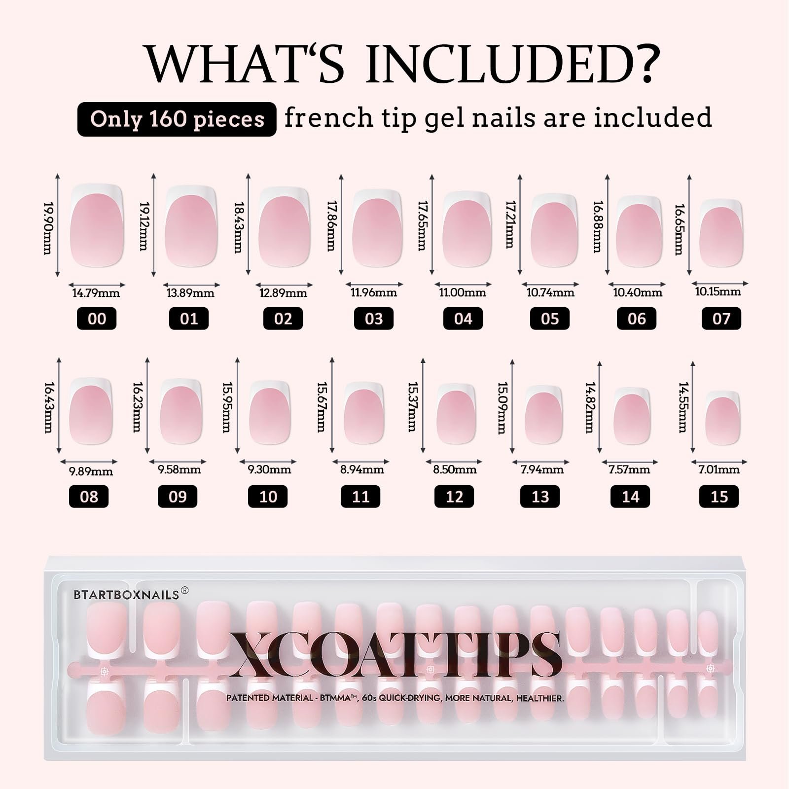 71T7PN8cRNL.jpg BTArtboxnails French Tip Press On Nails - Image 6