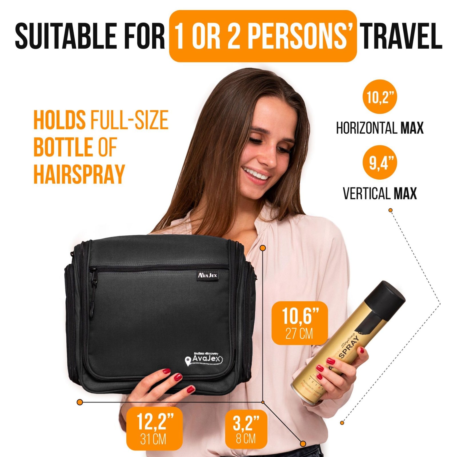 71U4uKCfNL.jpg Premium Travel Toiletry Bag - Image 4