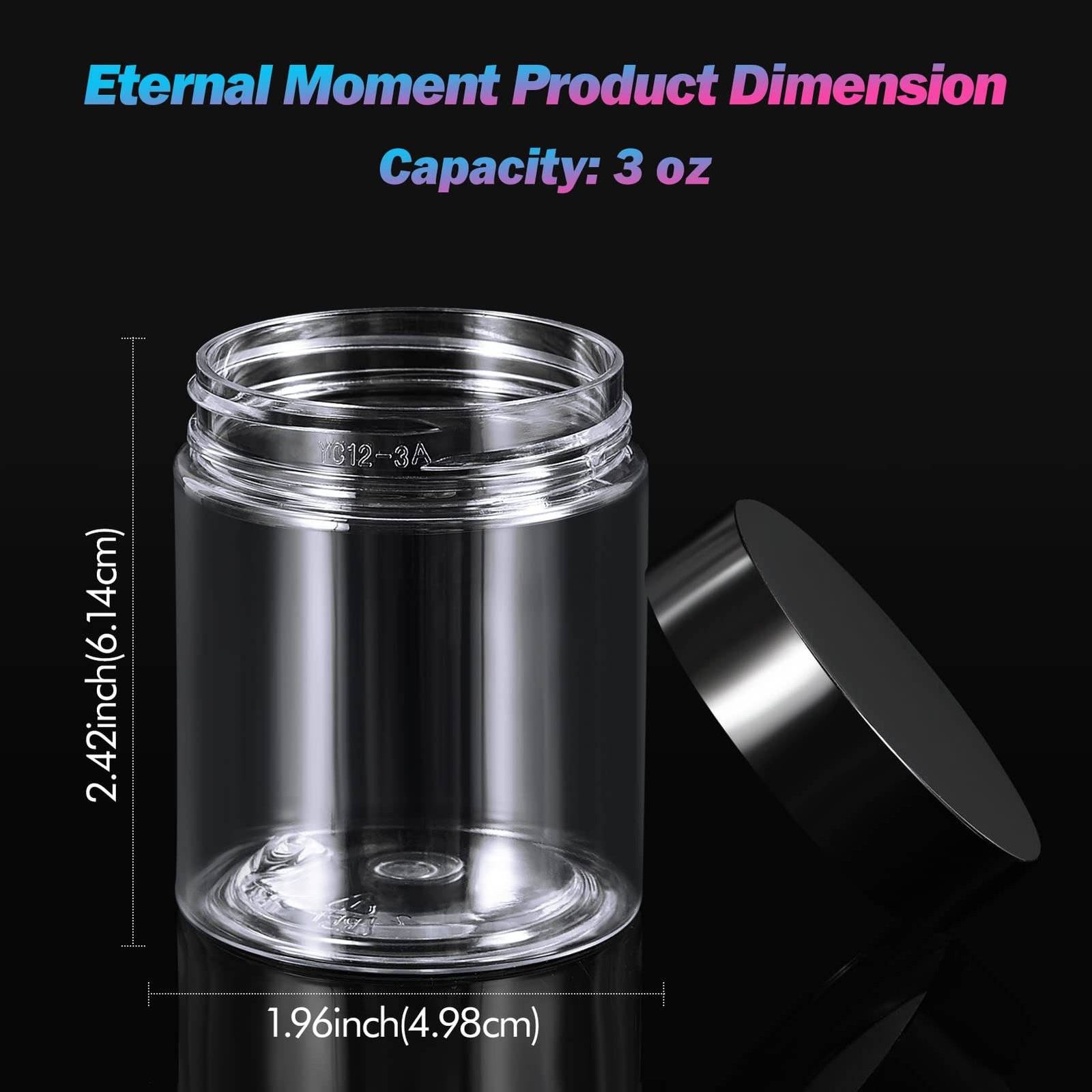 71YSELEXPyL.jpg Eternal Moment Clear Plastic Cosmetic Jars - Image 2
