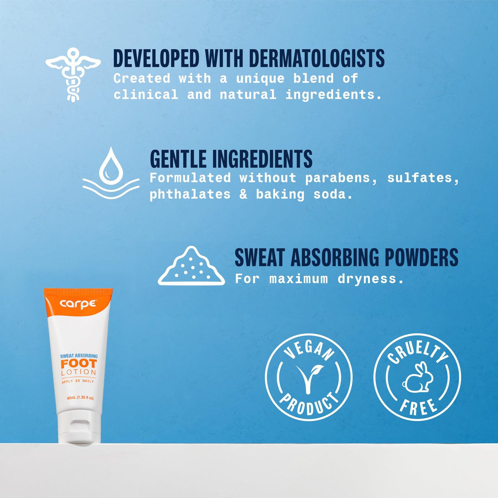 71ZIIbp-f8L.jpg Carpe Sweat Absorbing Foot Lotion - Image 2