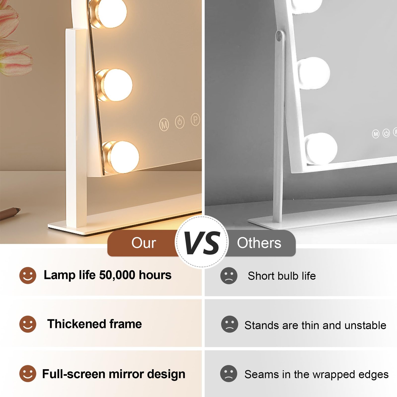 71ZyyWjA6HL.jpg ZELing Makeup Mirror with Lights - Image 4