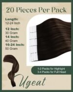Ugeat Human Hair Ombre Tape Extensions - Image 4