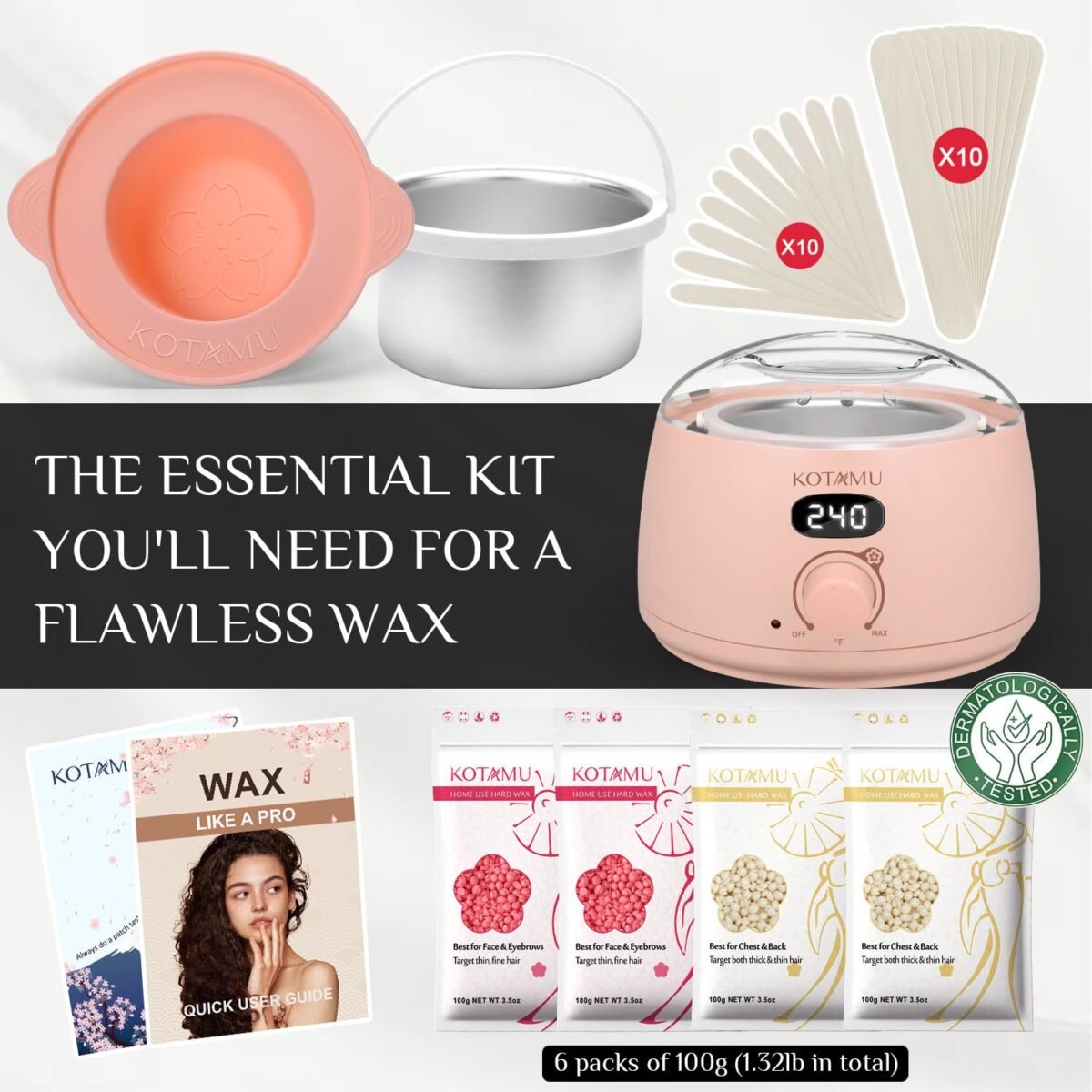 KOTAMU Hair Removal Waxing Kit - Image 4