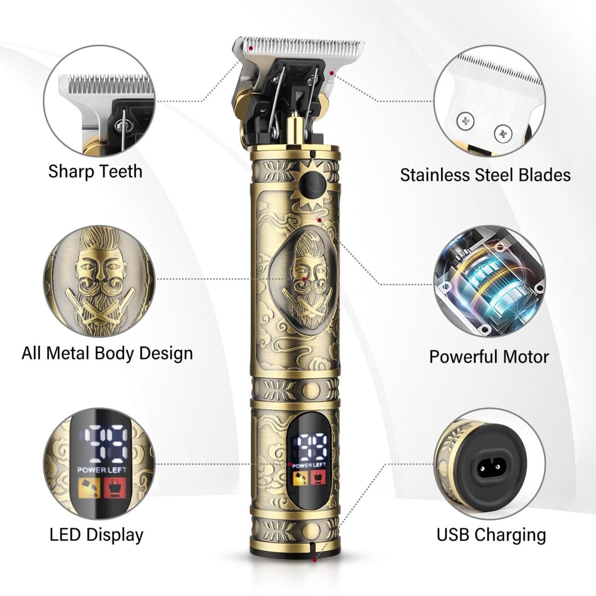Professional Men's Hair Clipper Kit - Image 3
