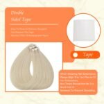 Full Shine Platinum Blonde Hair Extensions - Image 4