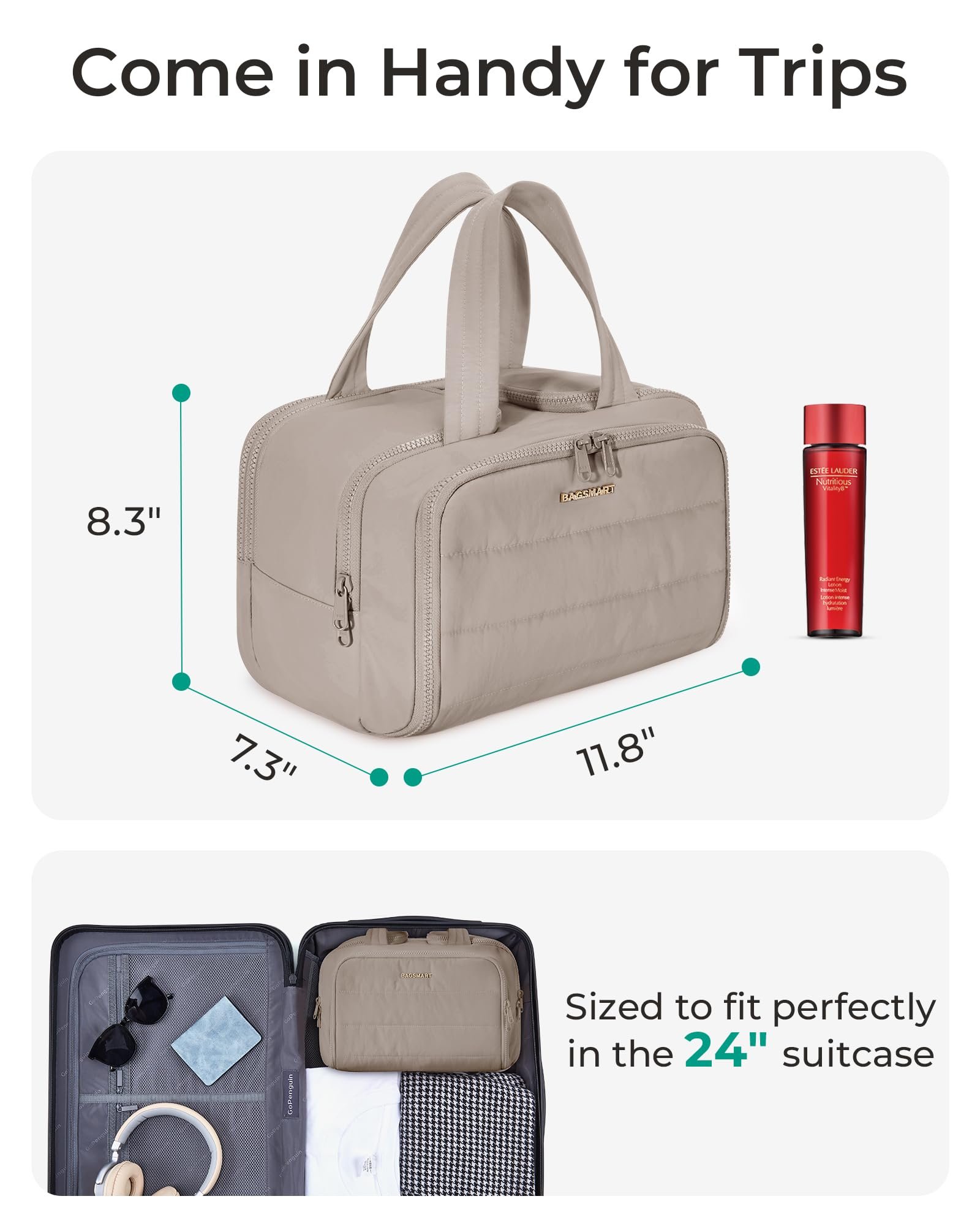 71n4P2LDYLL.jpg BAGSMART Travel Toiletry Bag - Image 2