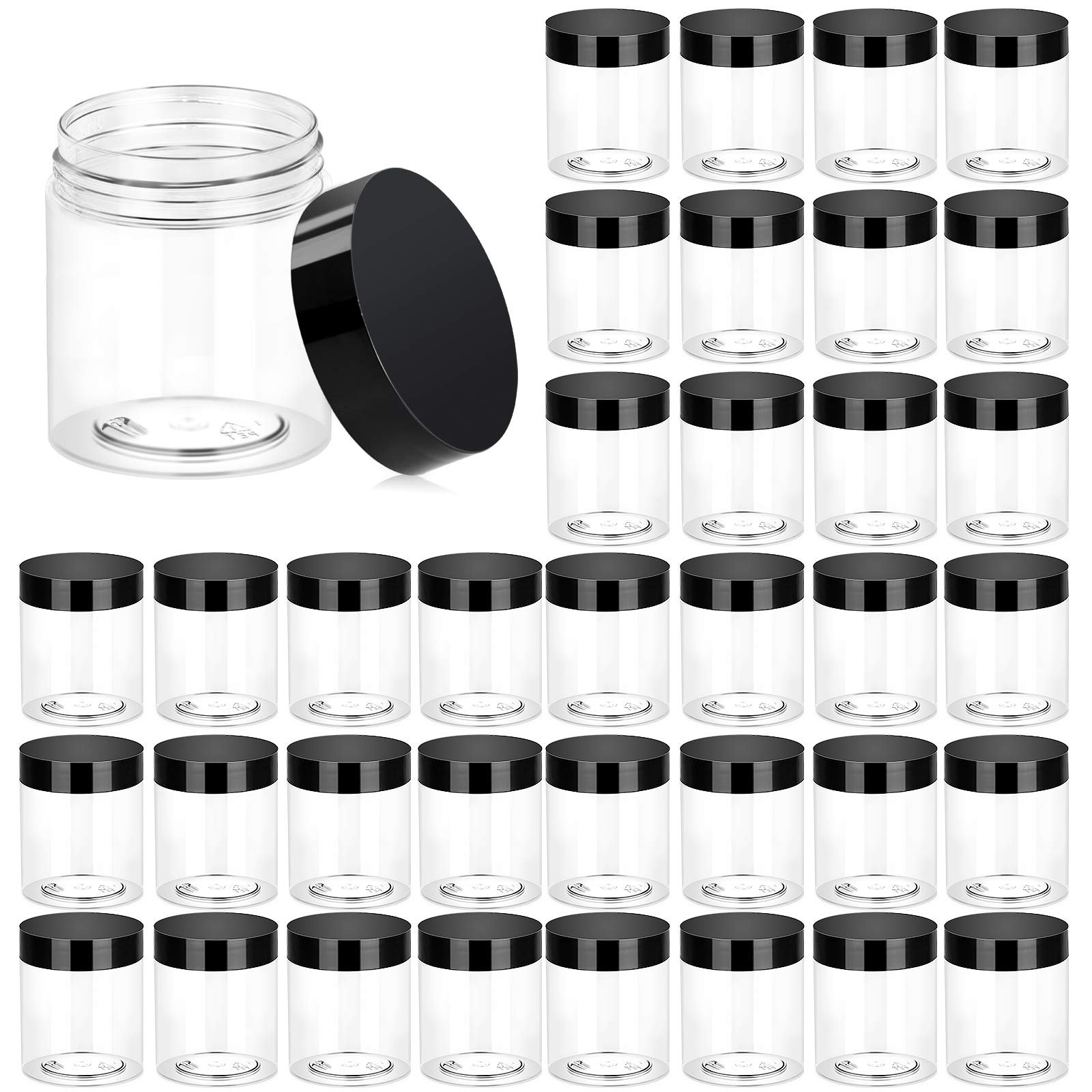 71orLIPrI7L.jpg Eternal Moment Clear Plastic Cosmetic Jars - Image 1