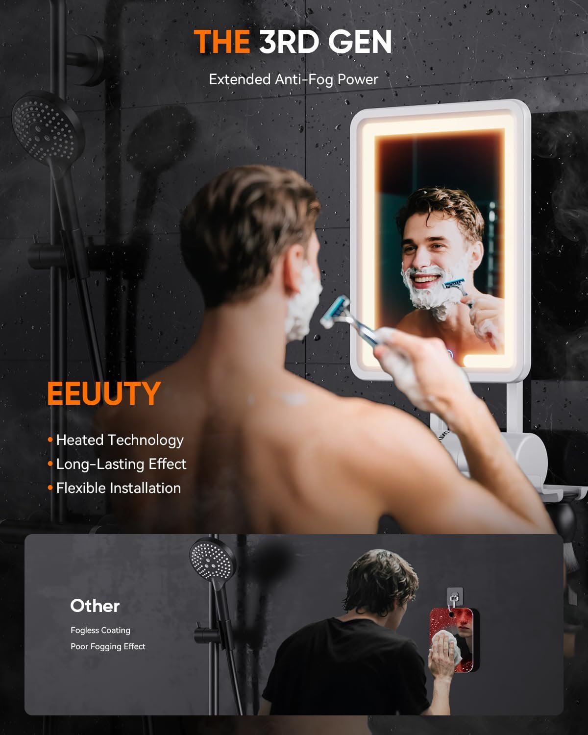 71qzXvZ3QAL.jpg Heated Shower Mirror Anti-Fog - Image 2