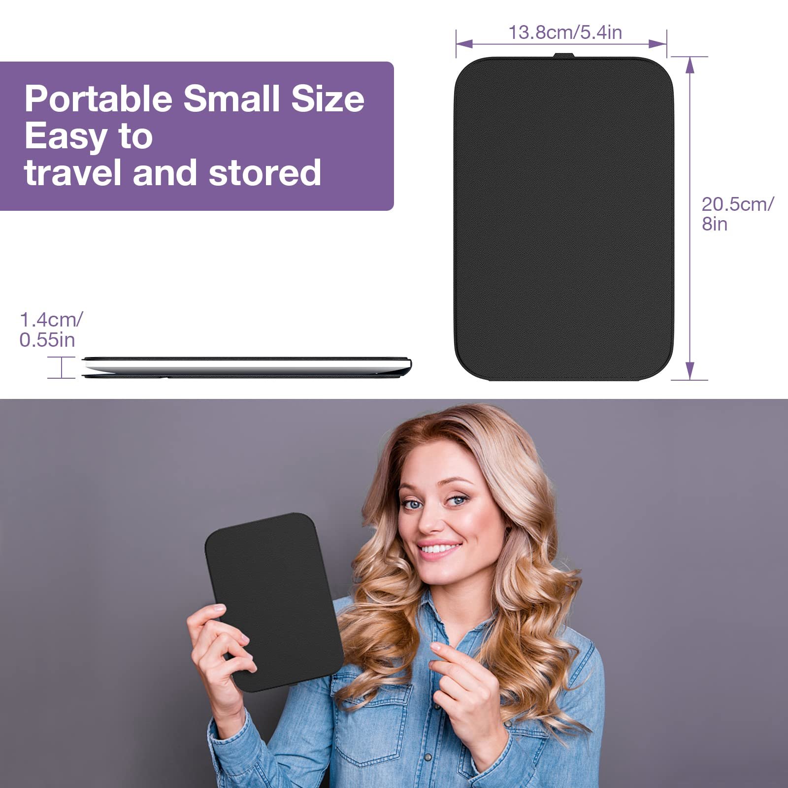 71sVZFGmYsL.jpg Kintion LED Travel Mirror - Image 2