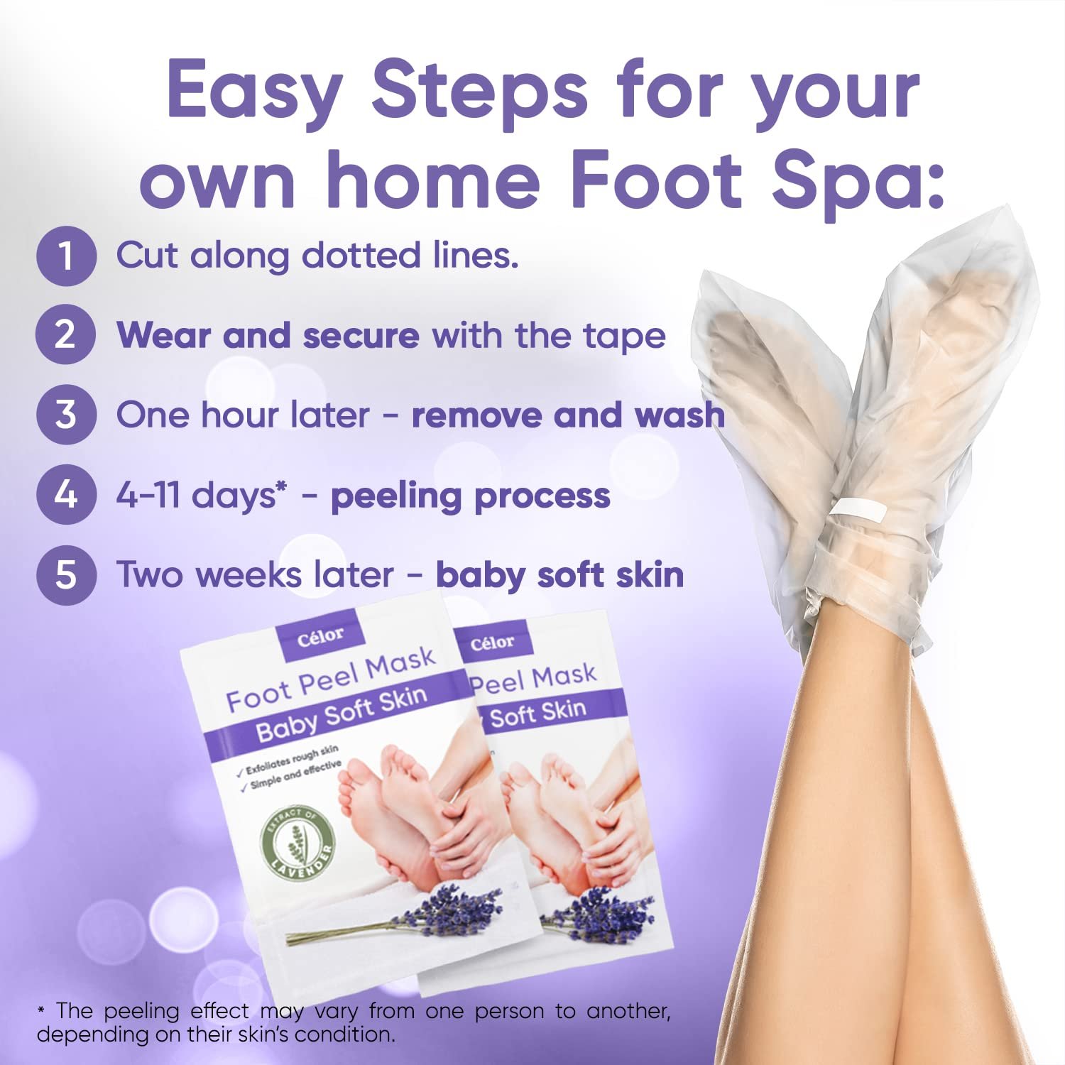 71uTcMqYZ1L.jpg Celor Foot Peel Mask - Image 3