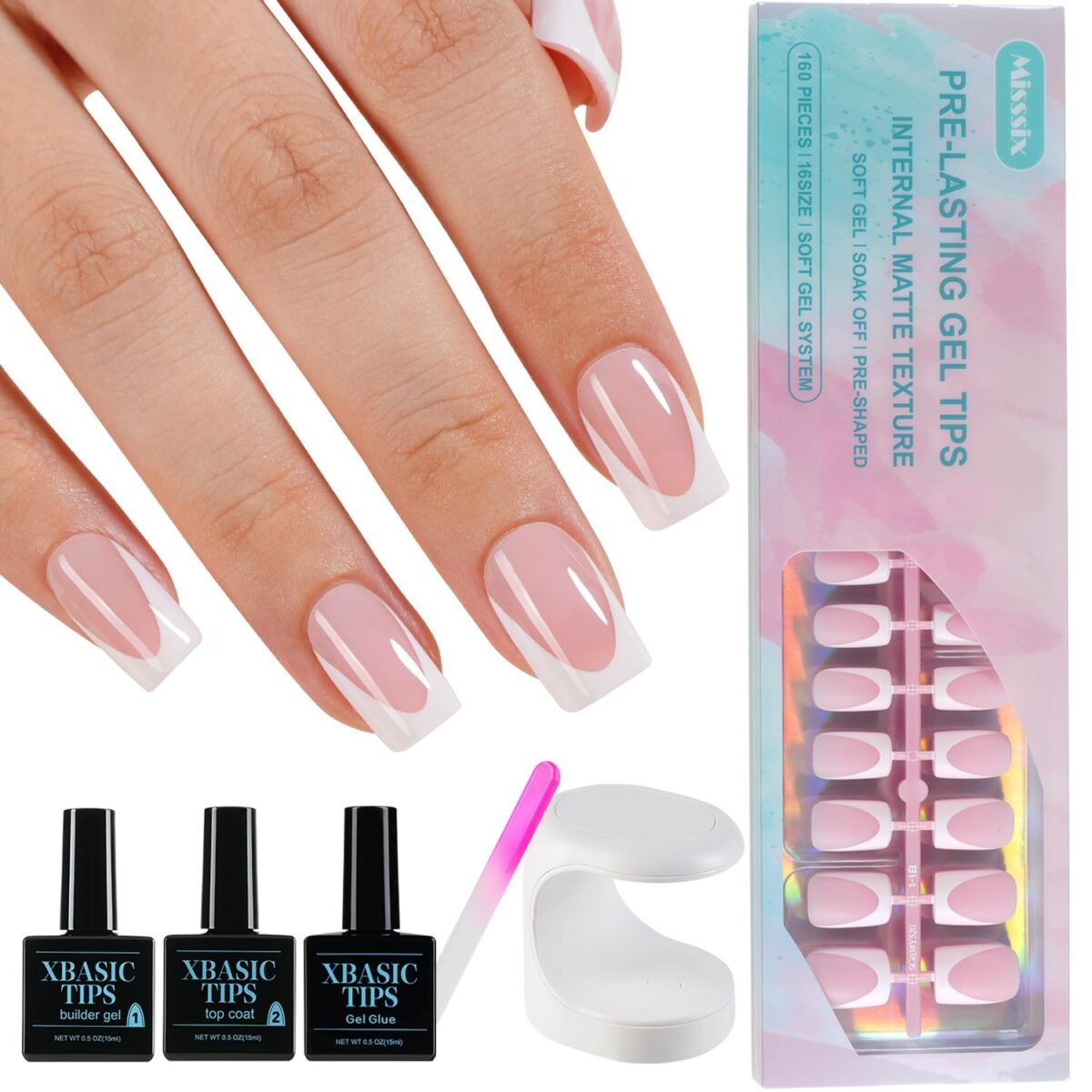 Misssix Gel French Tip Nails - Image 1
