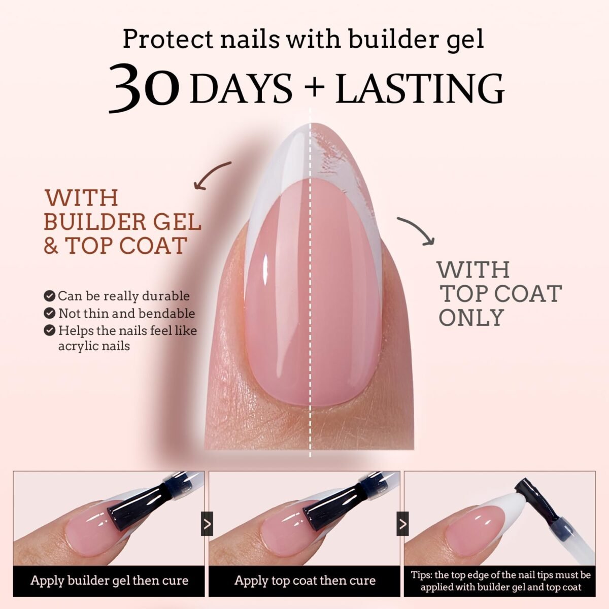 BTArtboxnails French Tip Press On Nails - Image 4