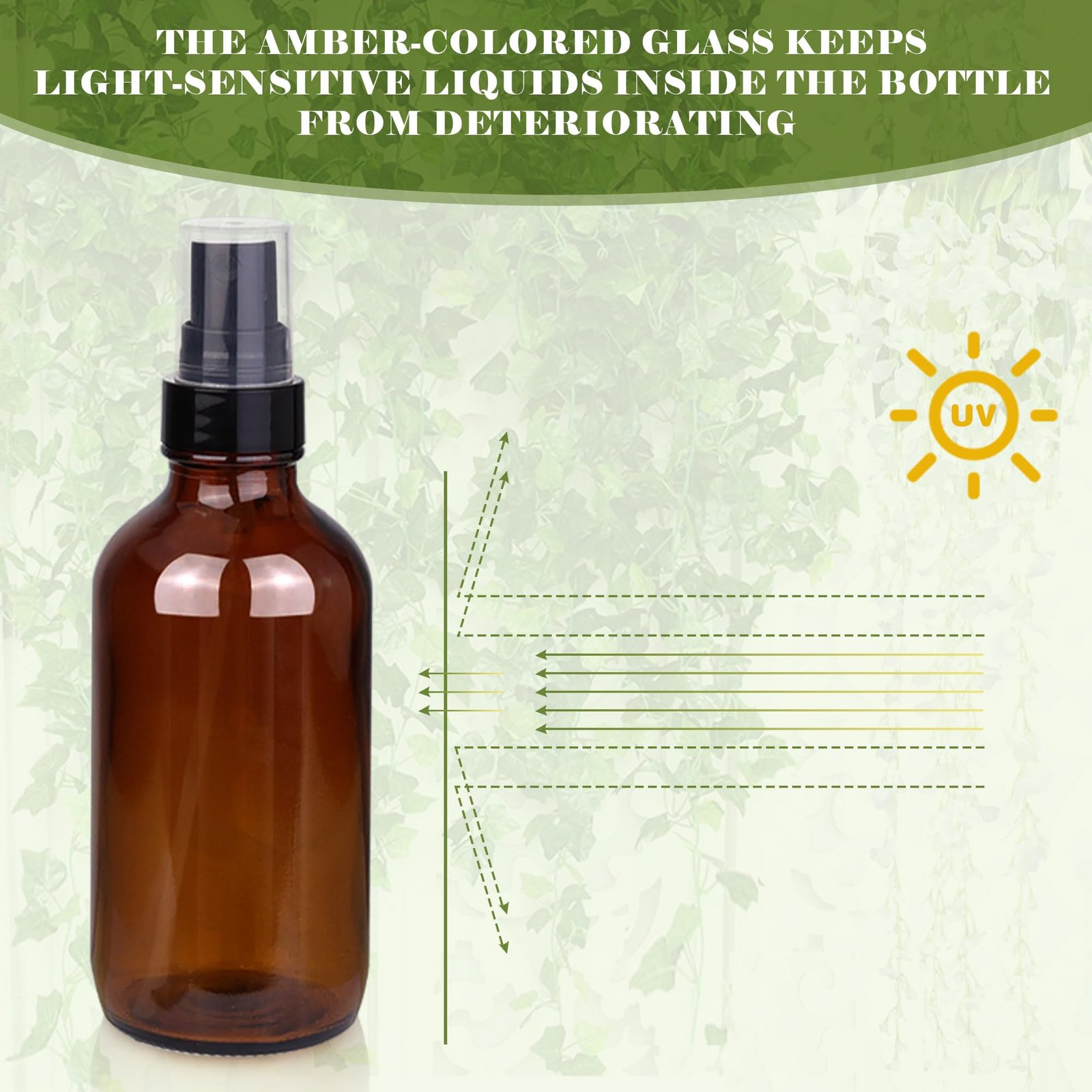 71zhcKi6YhL.jpg 24 Amber Glass Spray Bottles Set - Image 3