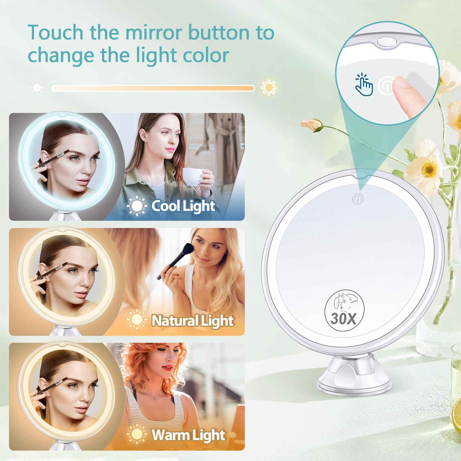 8139aYzW75L.jpg 30X Magnifying Makeup Mirror - Image 3