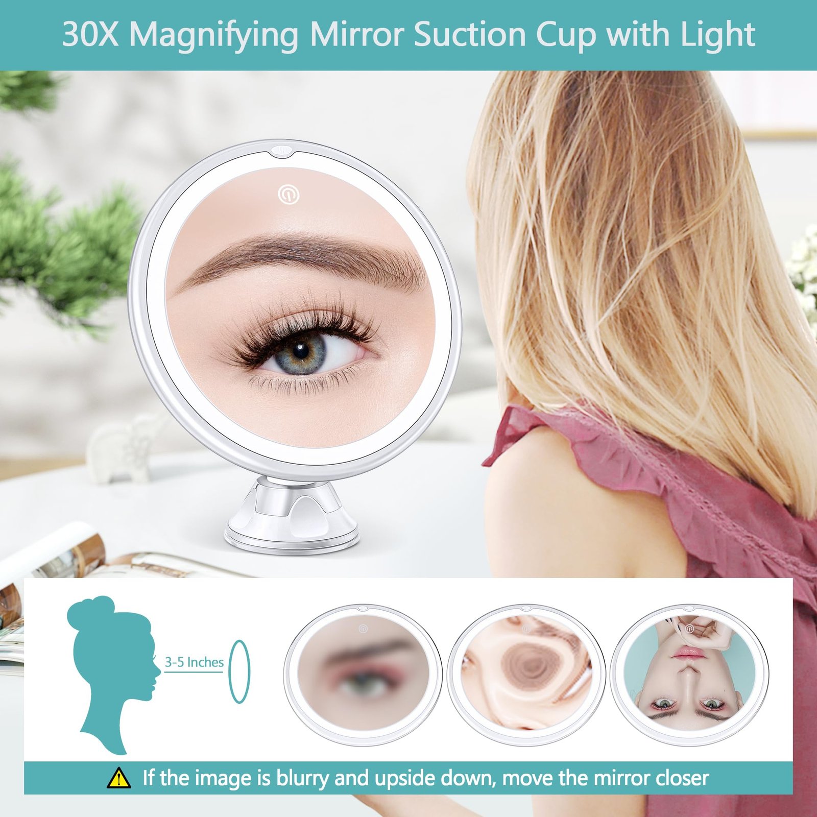 814jBarMAEL.jpg 30X Magnifying Makeup Mirror - Image 7