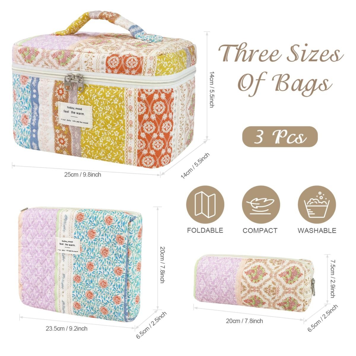 Givurao Cotton Makeup Bag Set - Image 2
