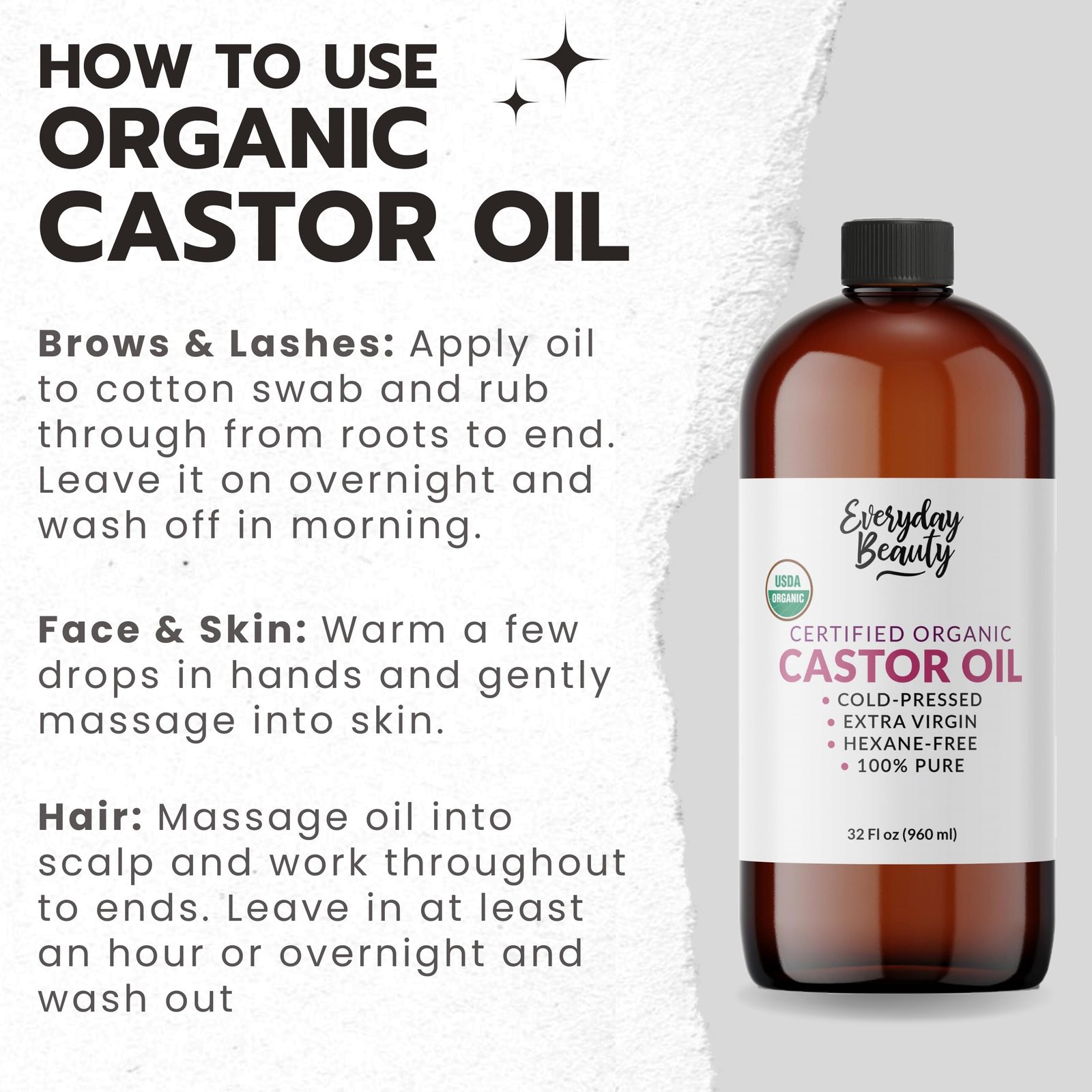 81HVgXq5TyL.jpg Organic Castor Oil for Hair - Image 3