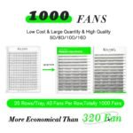 1000 Count 8D Premade Lash Fans - Image 2