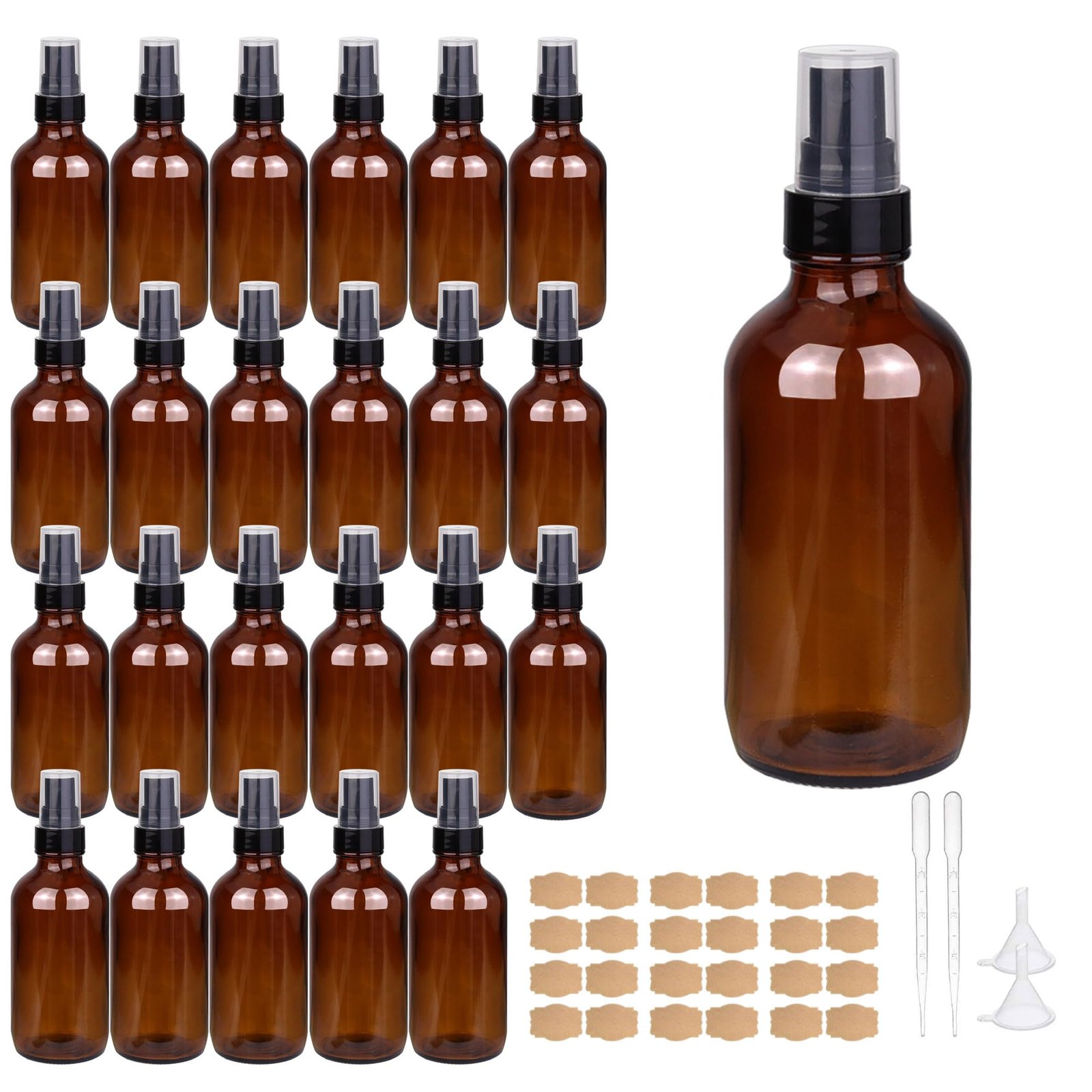 81Vmpo7RjVL.jpg 24 Amber Glass Spray Bottles Set - Image 1