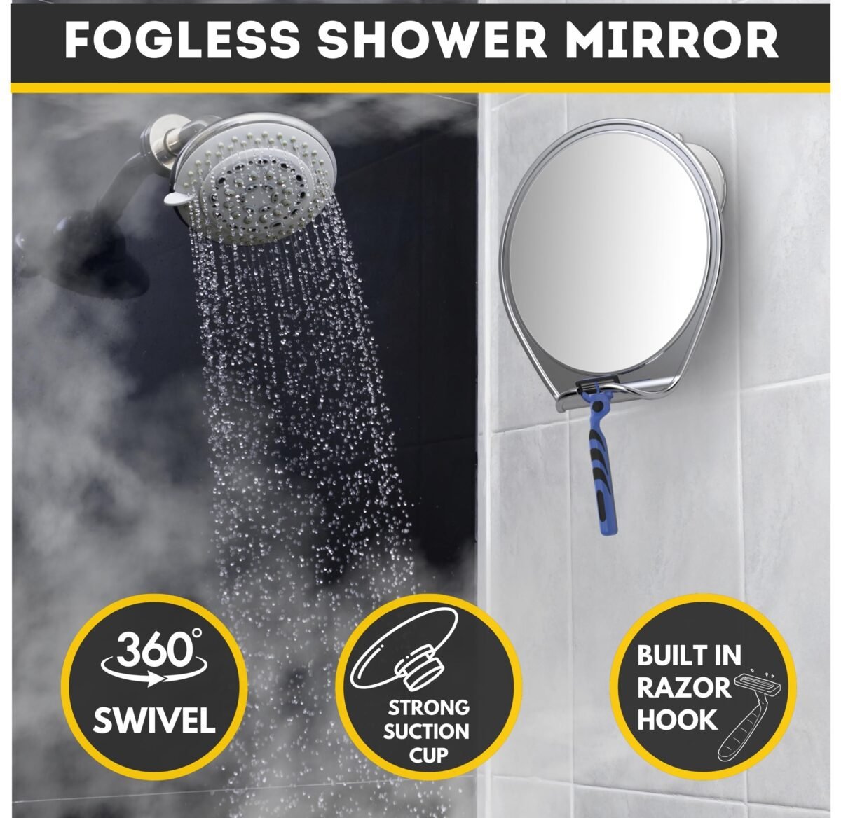 HONEYBULL Fogless Shower Mirror - Image 3