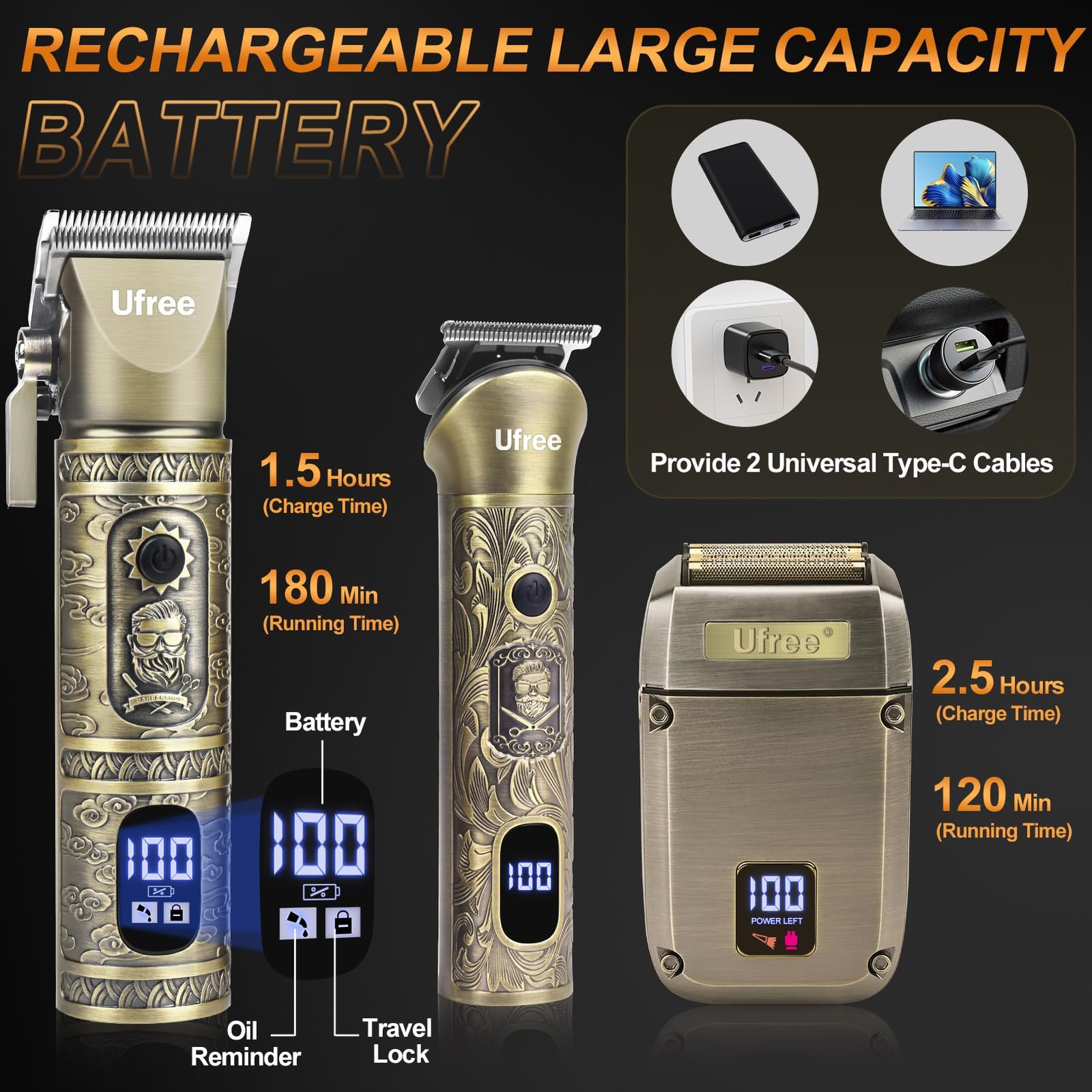 81aUpG1yyCL.jpg Ufree Beard Trimmer Kit - Image 7