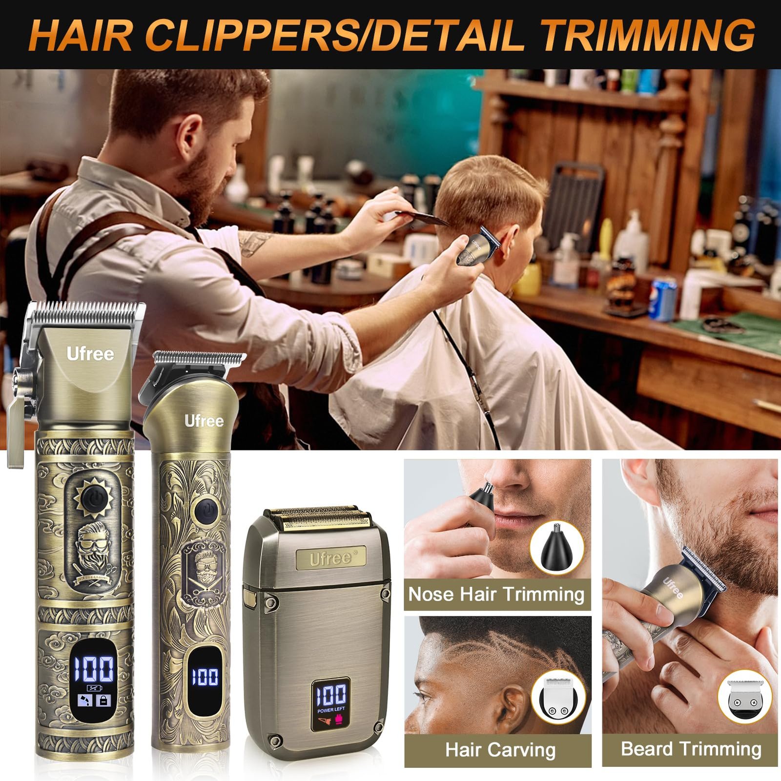 81dMSMHzyML.jpg Ufree Beard Trimmer Kit - Image 8