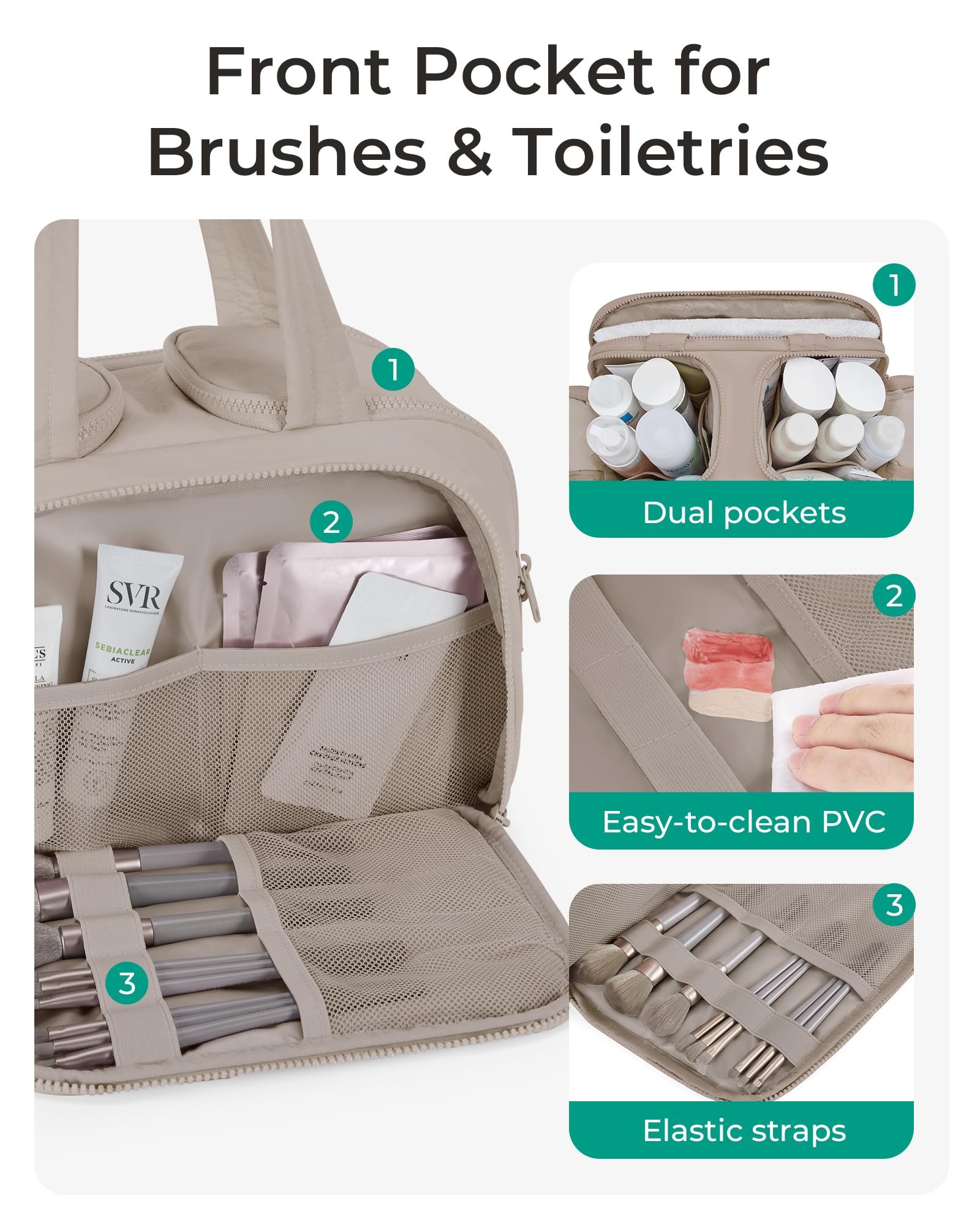 81fZHIoB86L.jpg BAGSMART Travel Toiletry Bag - Image 3