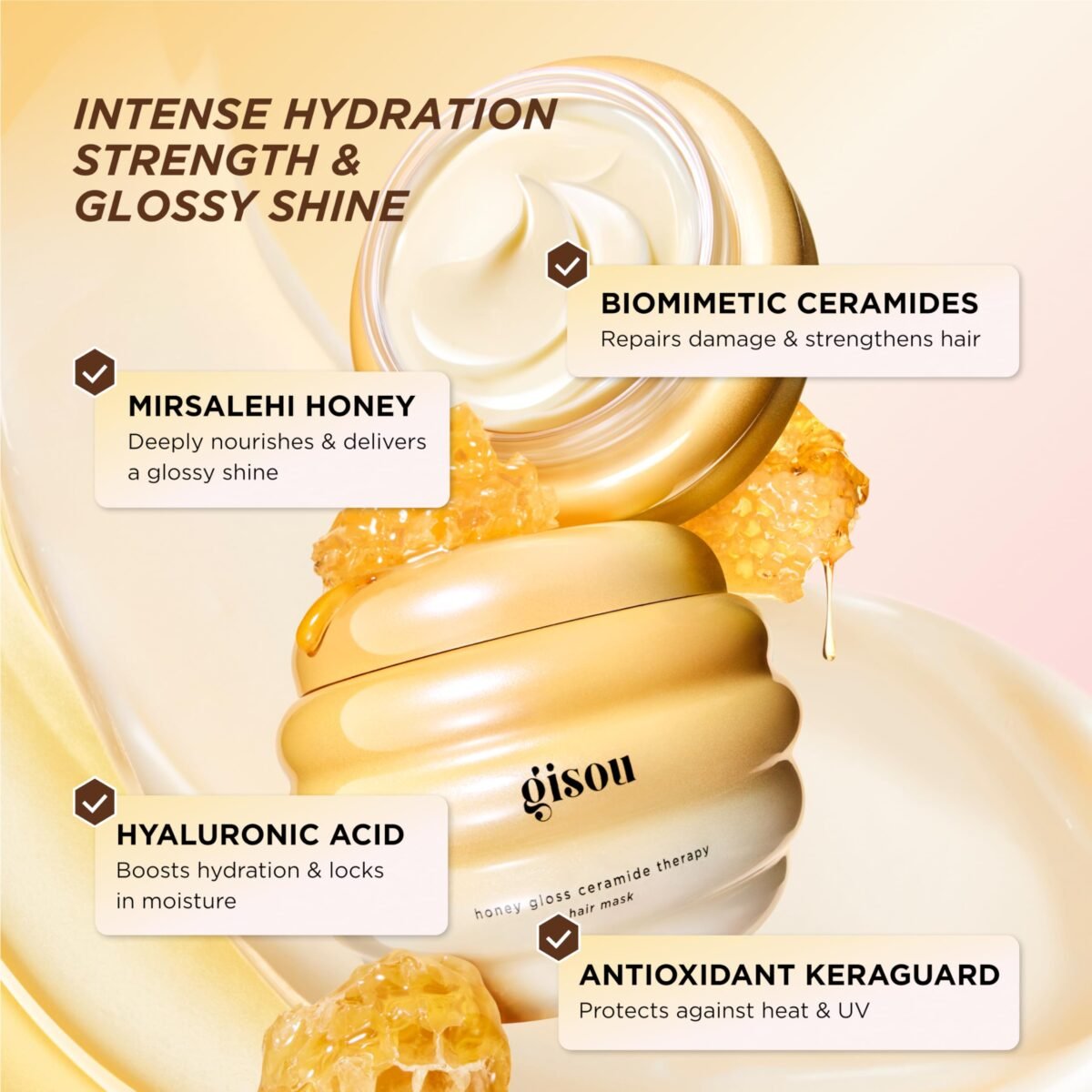 Gisou Hair Mask - Hydration & Repair - Image 6