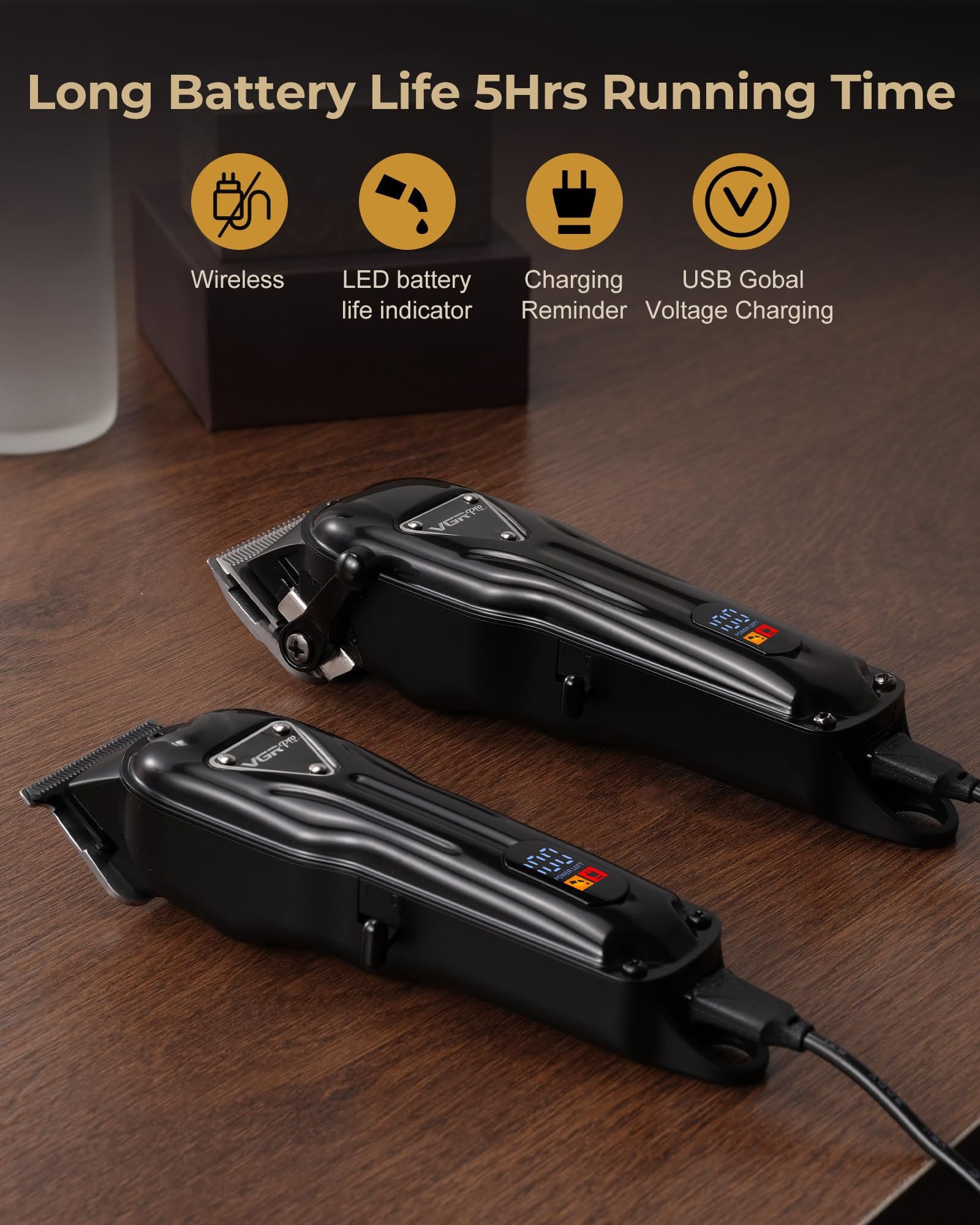 81s2bs0BdcL.jpg VGRPro Professional Hair Clippers - Image 4