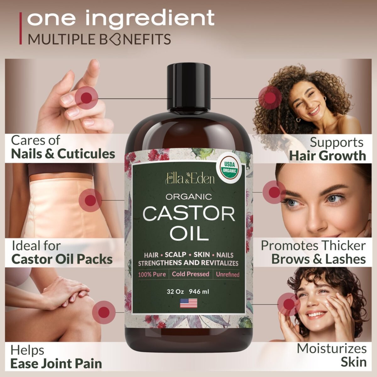 Ella & Eden Organic Castor Oil - Image 3