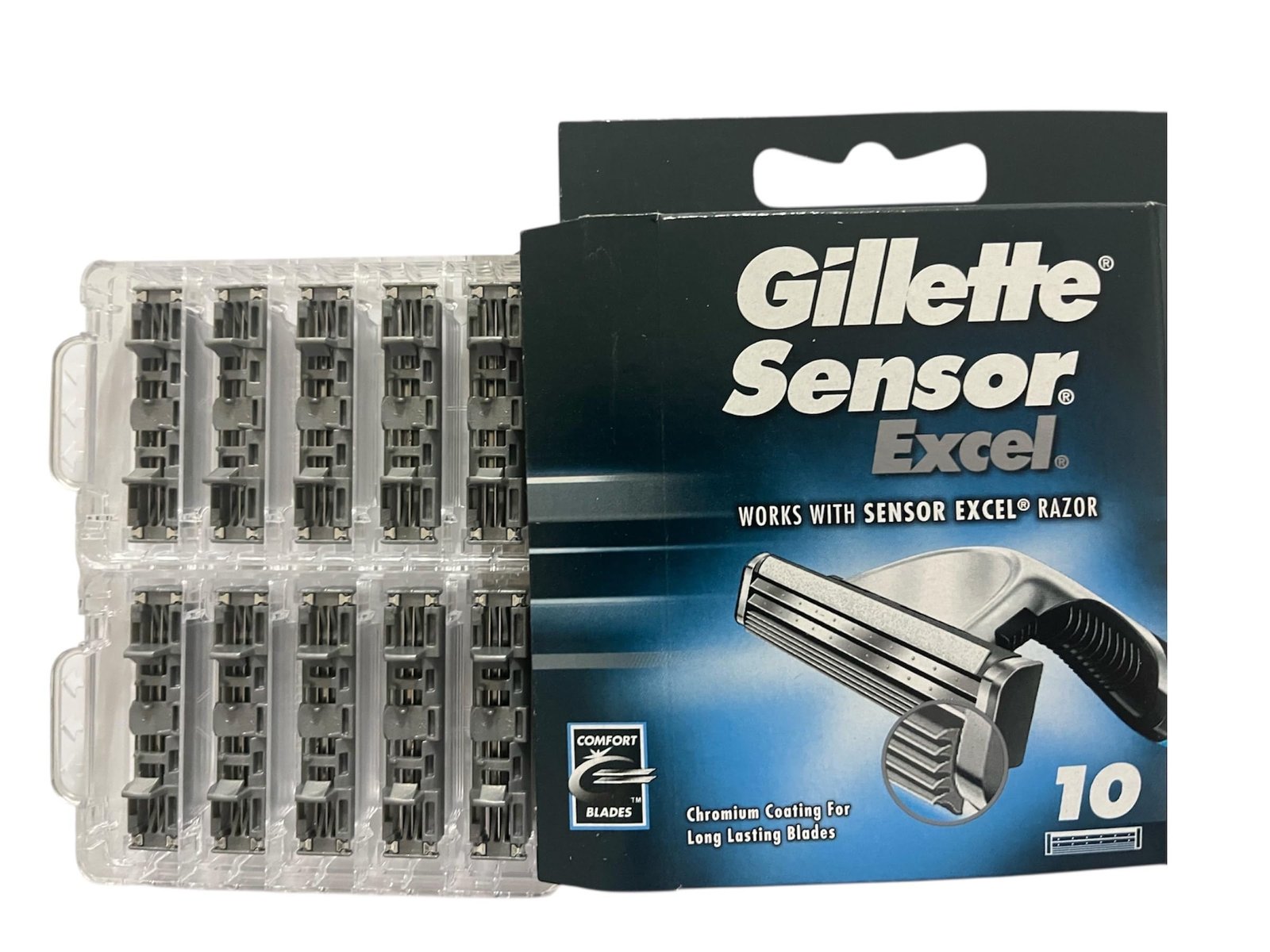 81wkplevX-L.jpg Gillette Sensor Excel Cartridges - 10 Count - Image 2