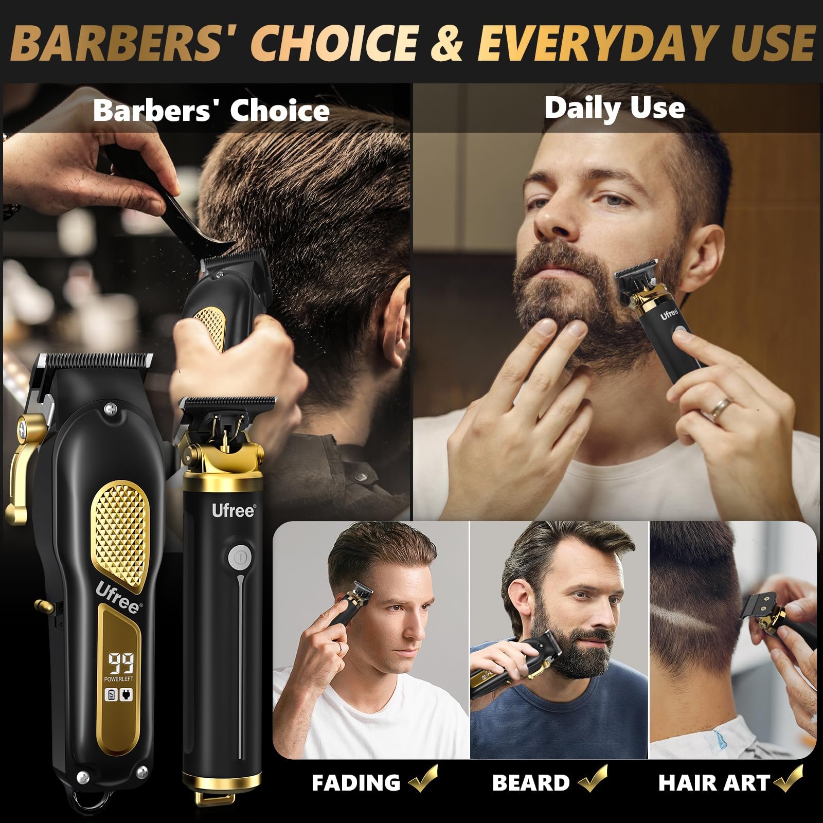 81xaw-1B6L.jpg Professional Men's Clippers Set - Image 2
