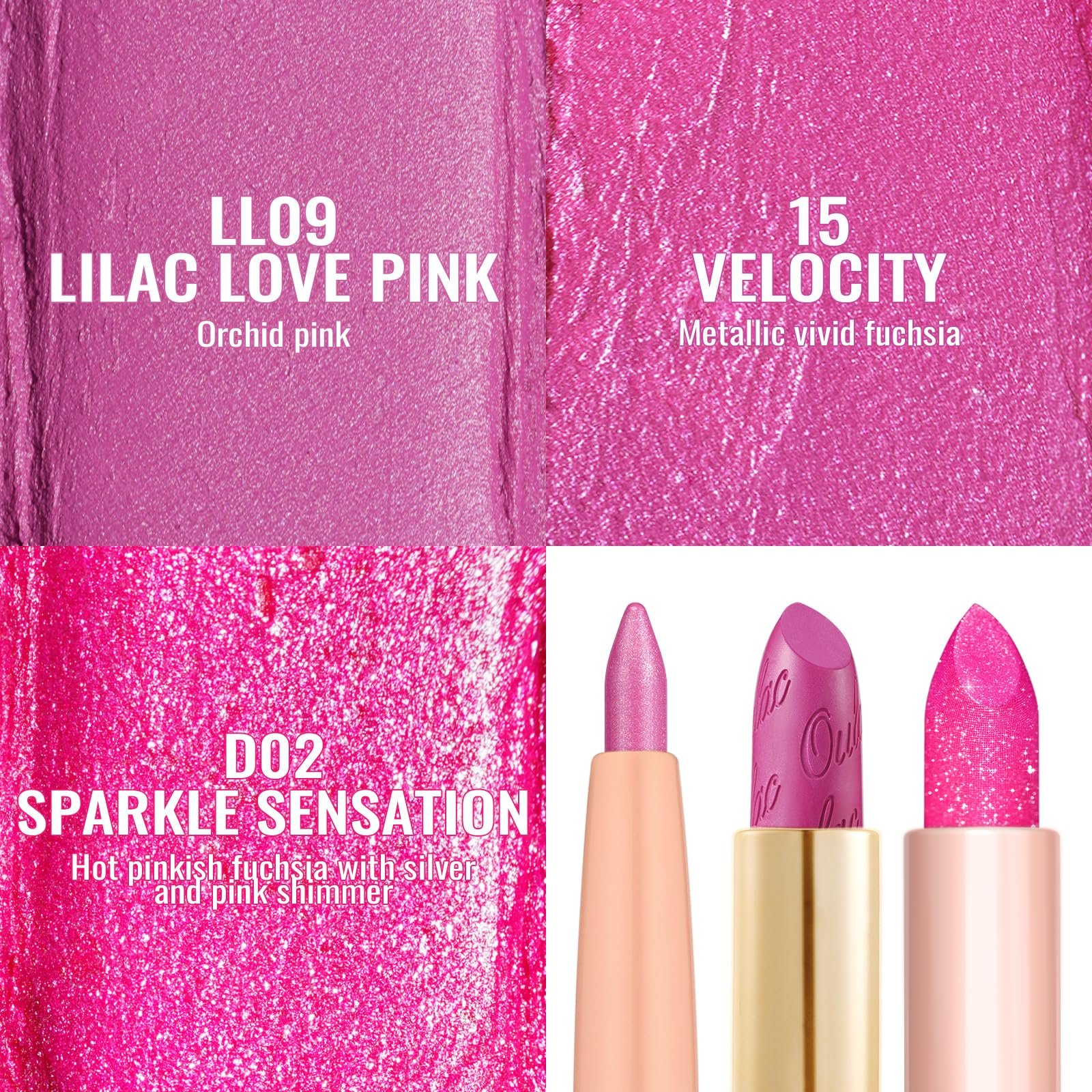 91C0ppk9GWL.jpg Oulac Lipstick Set - Image 3